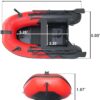 Inflatable Boat | Yacht Dinghy Tender Raft | Multi Person Fishing Boat | Aluminum Floor Oars | Fishing Rod Holders | Heavy-Duty PVC | 2024 Model |