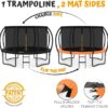 JUMPZYLLA Trampoline 8FT 10FT 12FT 14FT 15FT 16FT Trampoline with Enclosure – Recreational Trampolines with Ladder and AntiRust Coating, ASTM Approval Outdoor Trampoline for Kids