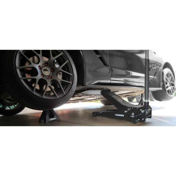 74beef27c465495a8611fc9a73ea796c Husky HD0012065014-BD 3-Ton Low Profile Floor Jack with Quick Lift with 14 in. 13 Pocket Rolling Tool Bag