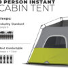 Core 9 Person Instant Cabin Tent – 14′ x 9′, Green (40008)