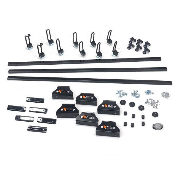 751e4ce2b8744e3fa1e5e45769c7b2f4 Vantech GFY Heavy Duty 3 Bar Ladder Roof Rack Fits: Chevy Express All Year Trims (Black)