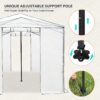 EAGLE PEAK 6×4 Portable Walk-in Greenhouse, Pop-up Indoor Outdoor Garden Green House, Zippered Door and Windows, PE Cover, White