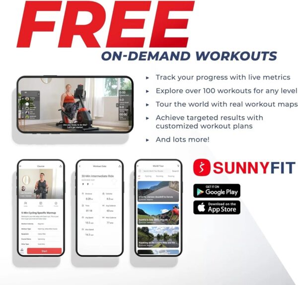76c3b81f65794156821dc6a02f129367 Health & Fitness Smart Recumbent Elliptical Bike with Bluetooth, 16 Resistance Levels, and App – SF-RBE4886SMART