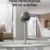 Dreo oscillating fan for bedroom,150°+120° Omni-Directional Quiet Floor Fans with Smart Control, 110ft Pedestal Fan with DC Motor, 9 Speeds, 6 Modes, 43” Inches, 12H Timer, Wi-Fi/Voice/Alexa