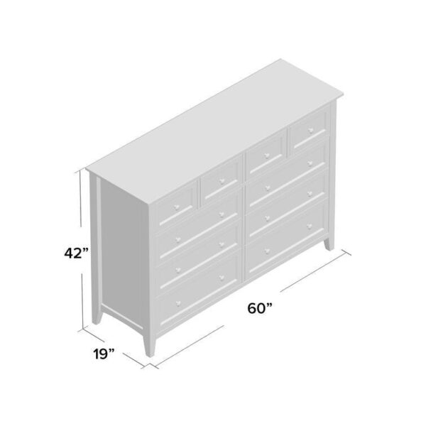 77410d89b70c46308bb83b7ca18f8467 8 Drawer 60” W Double Dresser