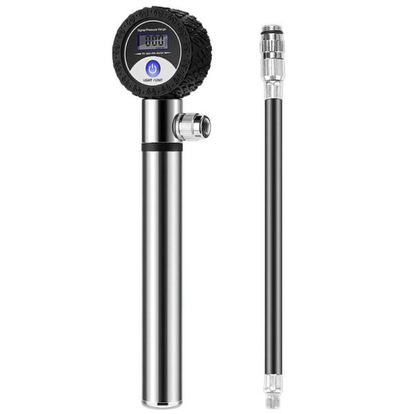 Mini Bike Pump with Gauge 120 PSI Fits Presta & Schrader Va-Lve
