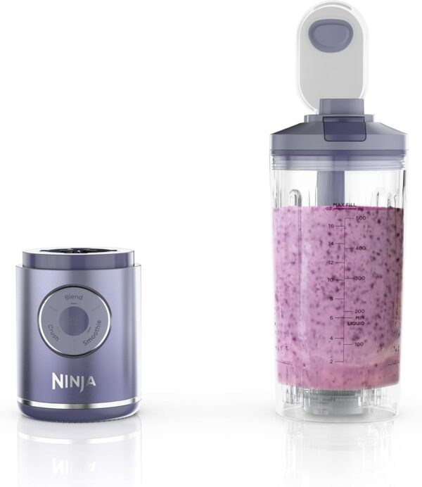 Ninja Blast Max, Portable Blender + Twist & Go, Personal Blender, Ninja Blender, Smoothie, Blend, Ice Crush, 3 Programs, Cordless, 22oz removable Vessel, Dishwasher Safe, Leakproof, Sea Glass, BC251MT