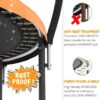 JUMPZYLLA Trampoline 8FT 10FT 12FT 14FT 15FT 16FT Trampoline with Enclosure – Recreational Trampolines with Ladder and AntiRust Coating, ASTM Approval Outdoor Trampoline for Kids