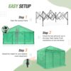 EAGLE PEAK 6×4 Portable Walk-in Greenhouse, Pop-up Indoor Outdoor Garden Green House, Zippered Door and Windows, PE Cover, White