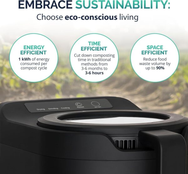 782ea0e6d40042f59b1f1518533058ef Electric Kitchen Composter 2.5L – Odorless Countertop Bin with Clear-View Lid, Smart Food Waste Disposal