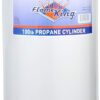 Steel Propane Tank Cylinder with POL Valve and Collar, Great for Mixed Heating Systems, Home fireplaces, Dryers and Grills-Flame King