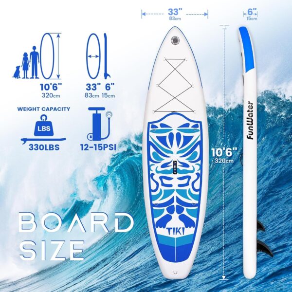 78e4ec8f04324821bb8357a6a35ac583 FunWater Inflatable Ultra-Light Stand Up Paddle Board for All Skill Levels with Premium SUP Paddleboard Accessories,Non-Slip Comfort Deck for Youth & Adults