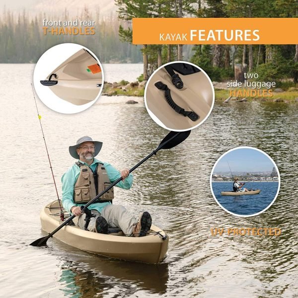 78f005b478ea4fe499b0db6941b04a02 Lifetime 90806 Tamarack Angler 100 Fishing Kayak C 2 Pack (Paddles Included)