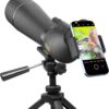 Gosky Updated 20-60×85 Dual Focusing Spotting Scopes with Tripod, Carrying Bag and Quick Phone Holder – BAK4 High Definition Waterproof Spotter Scope for Bird Watching Wildlife Scenery