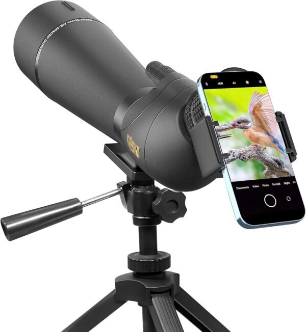 796237175d36427f86e638e35fea5394 Gosky Updated 20-60×85 Dual Focusing Spotting Scopes with Tripod, Carrying Bag and Quick Phone Holder – BAK4 High Definition Waterproof Spotter Scope for Bird Watching Wildlife Scenery