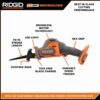 RIDGID R8648B 18V SubCompact Brushless Cordless One-Handed Reciprocating Saw (Tool Only)