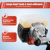2.3HP 2 Stroke Outboard Motor, 52cc Marine Boat Motor with Air Cooling System, Manual Pull Start for Fishing Boats Water Motor Tools, CDI Ignition System, 3-Blade Propeller, Anti-Vortex Baffle