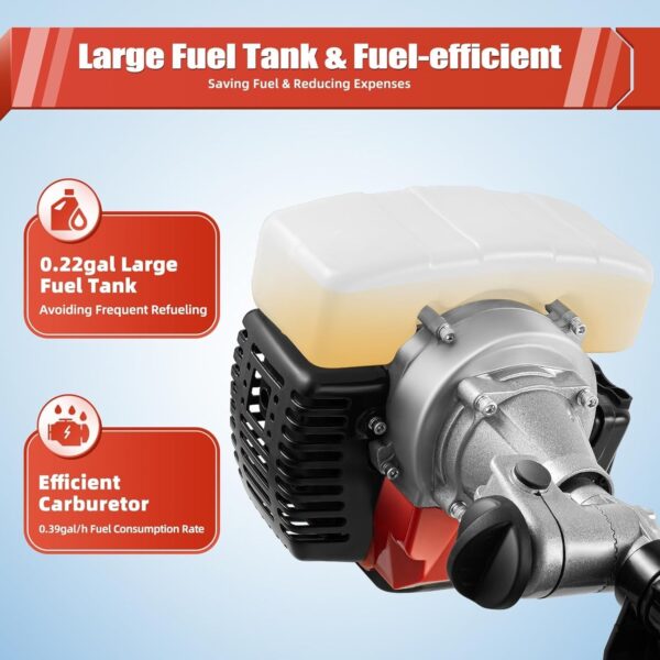 79e150f469554d6da24809ecf4a030dc 2.3HP 2 Stroke Outboard Motor, 52cc Marine Boat Motor with Air Cooling System, Manual Pull Start for Fishing Boats Water Motor Tools, CDI Ignition System, 3-Blade Propeller, Anti-Vortex Baffle