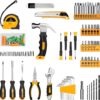 DEKOPRO Tool Set:Tool Kit with 8V Cordless Drill,Tool Box with Drill,Hand Drill Set for Men & Women,Home Tool Kits for House Repair,Handyman,DIY 126 Piece