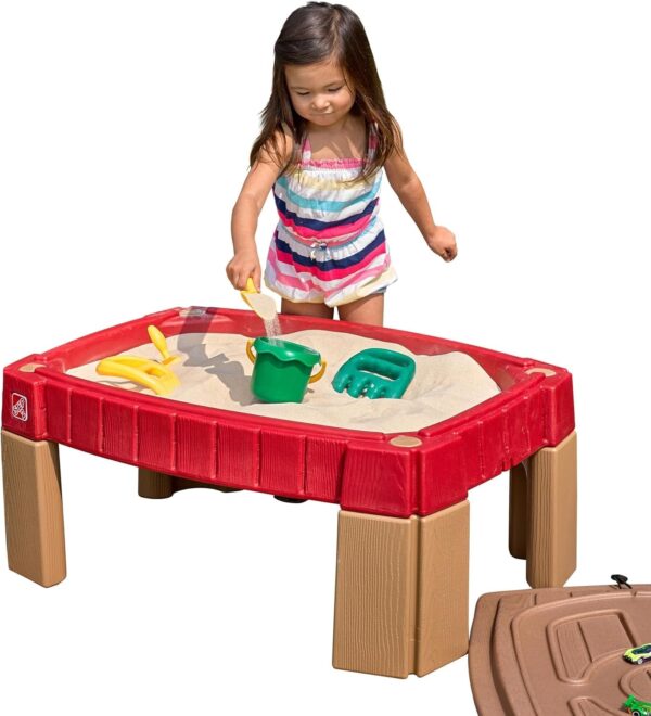 79f86e29a9744458872862fdd807b33e Step2 Naturally Playful Sand Table, Kids Sand Activity Sensory Table, 5 Piece Accessory Kit, Toddler Summer Outdoor Toys, 2+ Years Old
