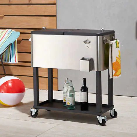 7a1a0834d95446dcbd4a89c9b9f46257 TRINITY Stainless Steel Cooler with Cover (100 Quart)