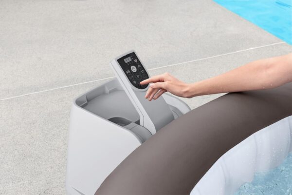 Bestway SaluSpa Miami EnergySense AirJet Inflatable Hot Tub Spa (71′′ x 26′′) | Portable Hot Tub with 2 Covers (1 Energy-Efficient Thermal Cover and 1 Standard Cover) | Fits Up to 2-4 Persons | Black