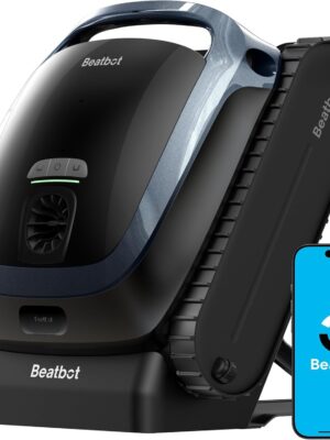 Beatbot AquaSense 2 Cordless Robotic Pool Vacuum Cleaner, Smart Surface Parking, Double-Pass Waterline Scrubbing, Cleans Floor, Walls, and Waterline, Above & In-Ground Pools up to 3,230 sq.ft – Blue