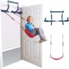 6 Piece Indoor Doorway Gym Set for Kids �� Indoor Swing for Kids Includes Kids Swing Chair, Rings, Hanging Trapeze, Ladder, Swinging Rope & Pullup Bar