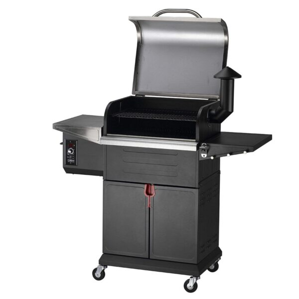 7a8838e5cf1e4bf4bc775ae0288a3280 ZPG-600D3E 8-in-1 Pellet Grill & Smoker, 572 sq.in., Porcelain-Coated Steel, Smoke Color