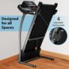 SereneLife Folding Treadmill – Foldable Home Fitness Equipment with LCD for Walking & Running – Cardio Exercise Machine – Preset and Adjustable Programs – Bluetooth Connectivity