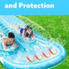 JOYIN 32.5FT Water Slide and 2 Inflatable Boards, Extra Long Double Lawn Heavy Duty Splash Mat Pad with Sprinkler for Kids Adults Backyard Summer Water Toy Outdoor Fun, Blue, Orange