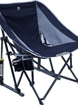GCI Outdoor Pod Rocker Collapsible Rocking Chair, Indigo Blue