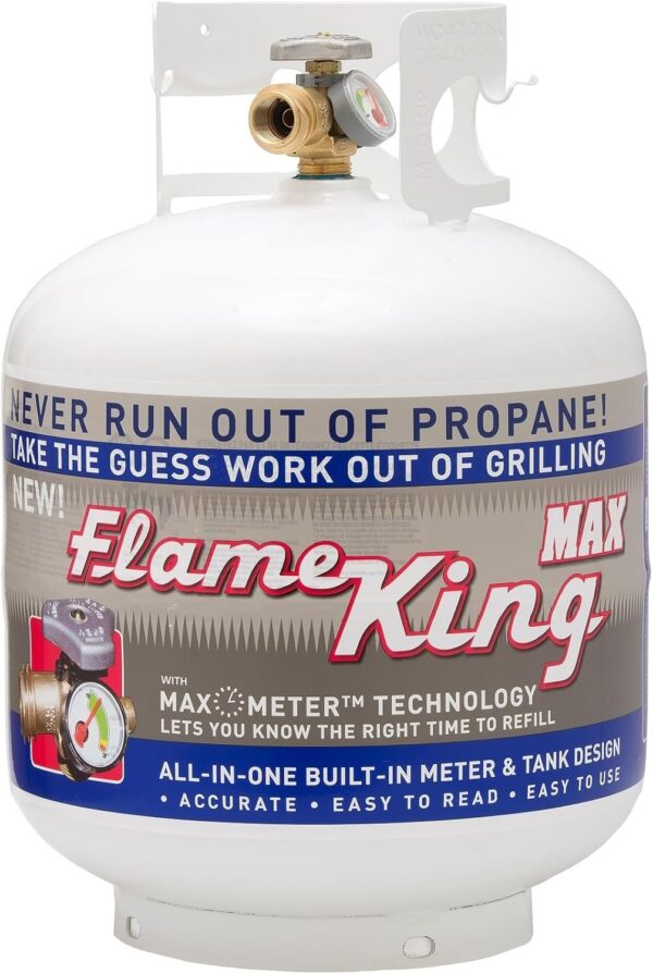Pound Steel Propane Tank Cylinder with OPD Valve and Built-in Gauge, 20 lb Vertical-Flame King