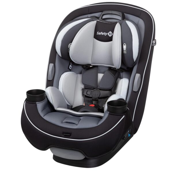 Grow and Go All-in-One Slim Convertible Car Seat, Rear Facing, 5-40 lbs, Forward Facing (30–65 lbs), High Back Booster Seat 40-100 pounds, Aqua Pop