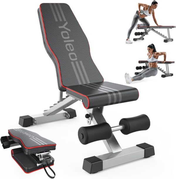 7b197598ca0d4c57bc0541b49f700fdb Yoleo Adjustable Weight Bench for Full Body Workout, Foldable Bench Press Bench