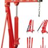 2 TON 4000 lbs Foldable Hydraulic Engine Hoist Cherry Picker Heavy-Duty for Garage Shop Lifting, Red