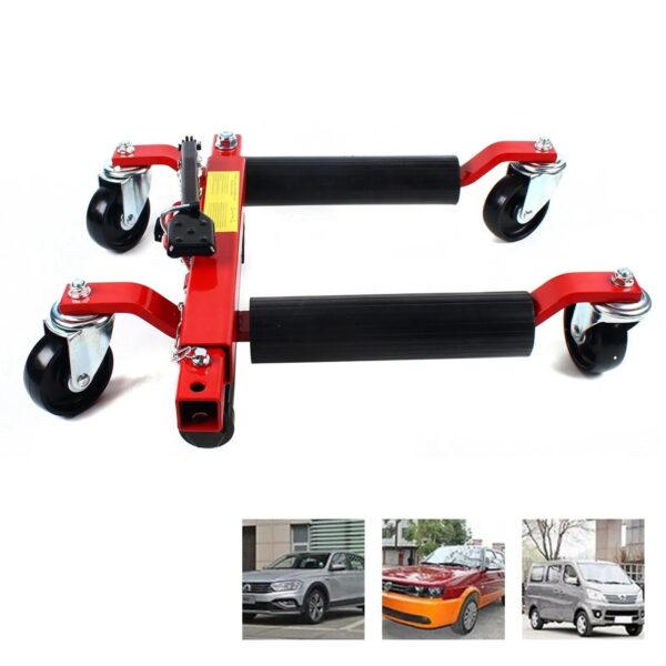 7b8aec8de9a742cfbfc86f9bf9a04f41 1500lb HYDRAULIC Positioning Car Wheel Dolly Jack Lift Auto Vehicle Moving Hoist