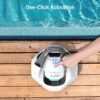 Cordless Robotic Pool Cleaner, Pool Vacuum Lasts 90 Mins, LED Indicator, Self-Parking, Ideal for Above/In-Ground Flat Pools up to 40 Feet – Gray