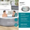 Bestway SaluSpa Miami EnergySense AirJet Inflatable Hot Tub Spa (71′′ x 26′′) | Portable Hot Tub with 2 Covers (1 Energy-Efficient Thermal Cover and 1 Standard Cover) | Fits Up to 2-4 Persons | Black