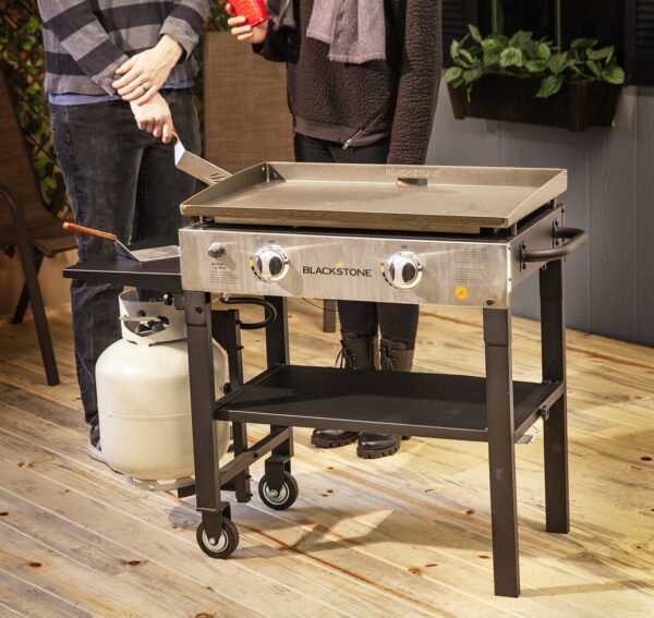 7bf869a18dda4458ba5da648b3a7f43c 2-Burner 28′′ Griddle Cooking Station with Stainless Steel