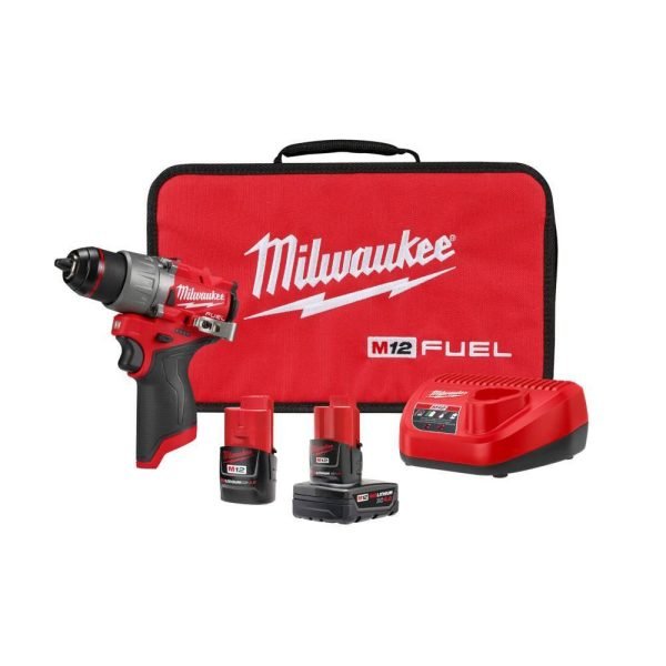 7c0ac88ce36a4d66bef8dad68900ad0c 3403-22 M12 FUEL 12V Lithium-Ion Brushless Cordless 1/2 in. Drill Driver Kit with 4.0Ah and 2.0Ah Battery and Soft Case