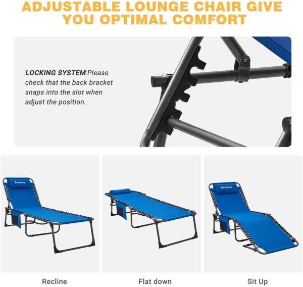 7c18464ed9e84b1388b27c018e243666 4-Fold Outdoor Folding Chaise Lounge Chair for Beach