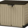 Store-It-Out MAX 4.8 x 2.7 Outdoor Resin Horizontal Storage Shed, 42 cu.ft, Beige/Brown