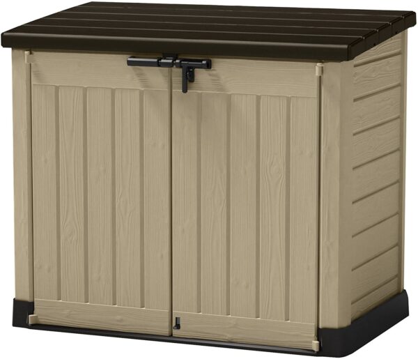 7c1c1fe2f9574d209aeab4e85c6c6f4e Store-It-Out MAX 4.8 x 2.7 Outdoor Resin Horizontal Storage Shed, 42 cu.ft, Beige/Brown