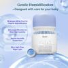 Humidifiers for Bedroom Baby, Sprout Evaporative with Dual Filters for Air & Water, Separate Sensor, Adjustable No Blue Nightlight, Auto Dry, Smart Control & Alexa, Auto Mode, 3.8L Tank for 36H