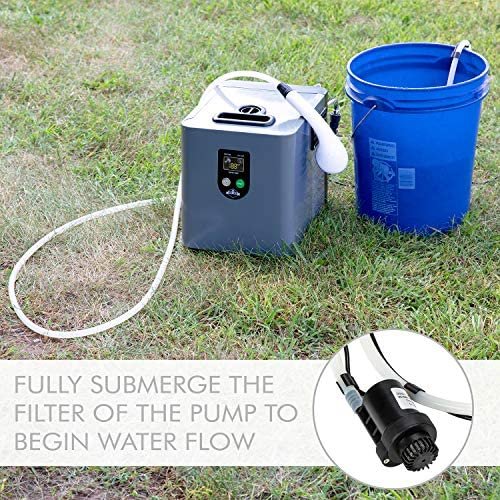 Hike Crew Portable Propane Water Heater & Shower Pump �� Compact Outdoor Cleaning & Showering System w/LCD & Auto Safety Shutoff for Instant Hot Water While Camping, Hiking �� Carry Case Included
