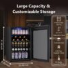 Mini Fridge 130 Can Beverage Refrigerator Cooler, 3.2 Cu.Ft Drink Fridge for Soda Wine Beer, Adjustable Temperature Control for Home Office, Black