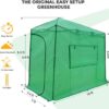 EAGLE PEAK 6×4 Portable Walk-in Greenhouse, Pop-up Indoor Outdoor Garden Green House, Zippered Door and Windows, PE Cover, White