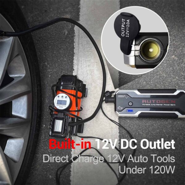 7d0d17a248bf40d5a9bee2e01bcdf00e AUTOGEN 4500A 32000mAh Black Battery Jump Starter, 12V Lithium Jump Box