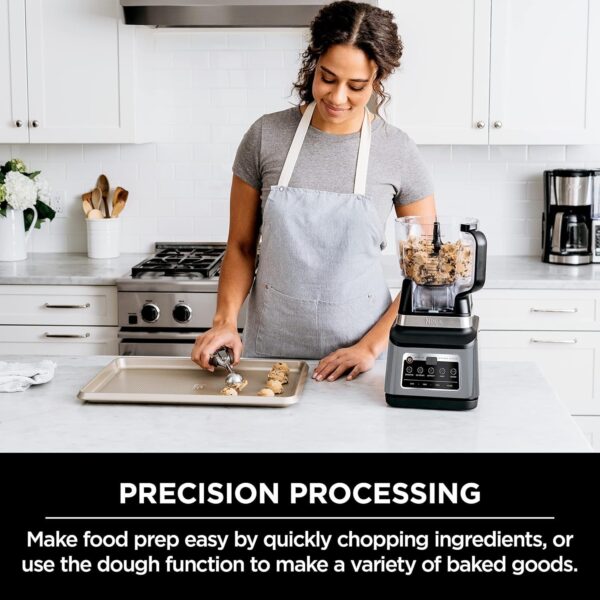 BN801 Professional Plus Kitchen System, 1400 WP, 5 Functions for Smoothies, Chopping, Dough & More with Auto IQ, 72-oz.* Blender Pitcher, 64-oz. Processor Bowl, (2) 24-oz. To-Go Cups, Grey